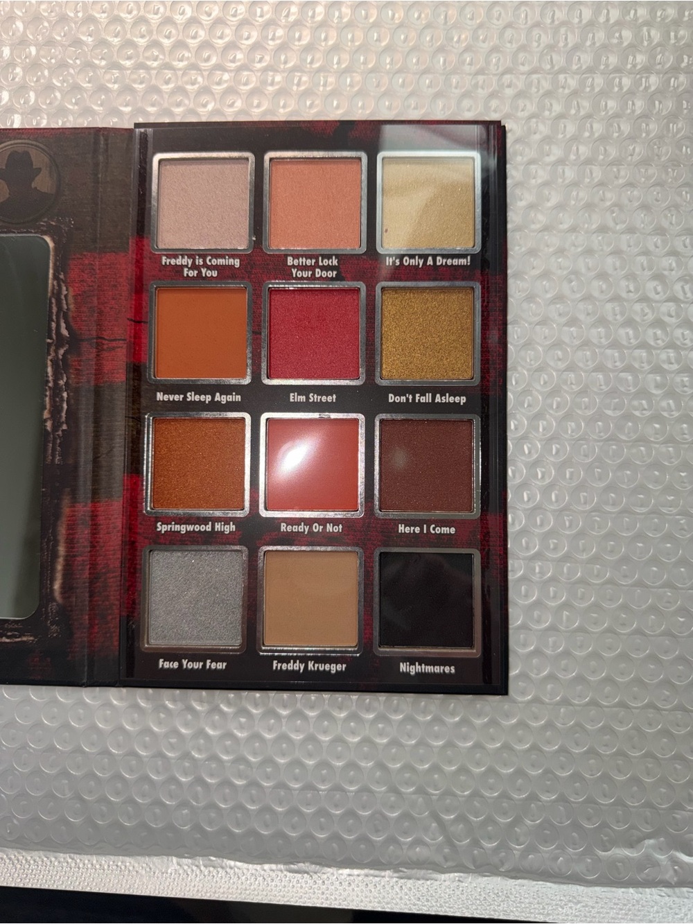 12-Color Eyeshadow Palette — Warm Reds, Browns & Golds
